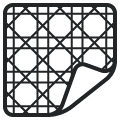 Autocollant motif rotin